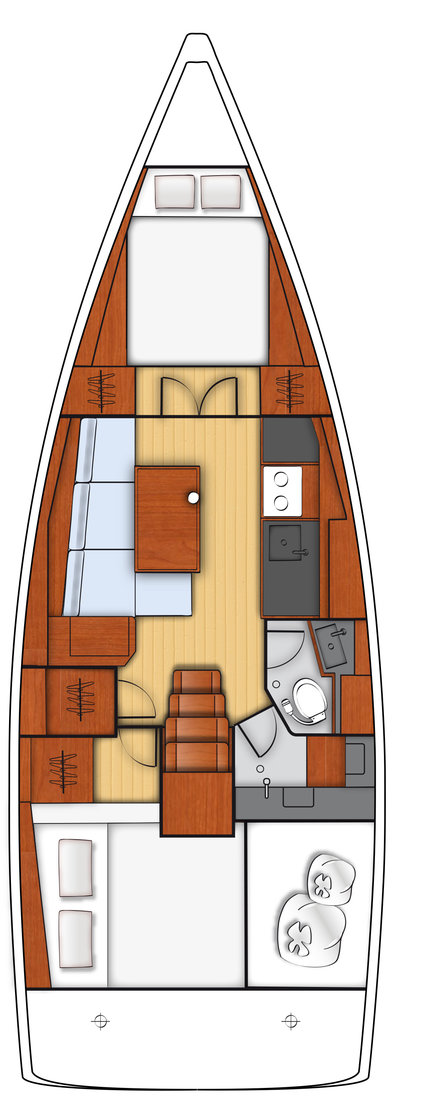 Spacious interior layout of Summer Breeze 1 featuring elegant wood finishes and comfortable furnishings.