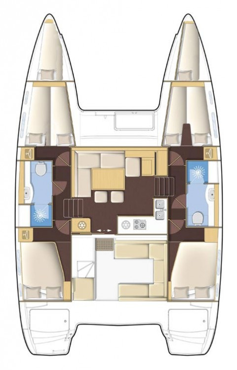 Spacious interior layout of Lady Dom featuring elegant furnishings and modern amenities.